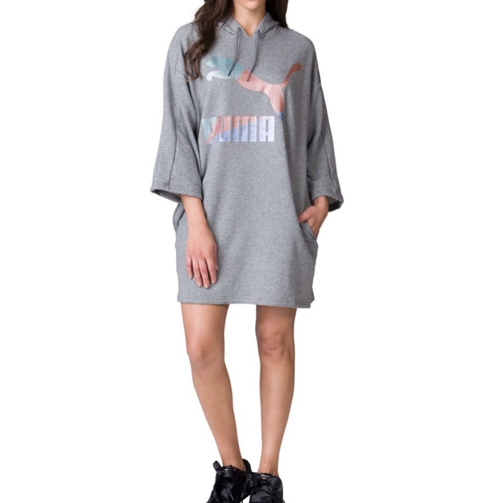 NWT PUMA GLAM OVERSIZED HOODED DRESS- Sz Medium